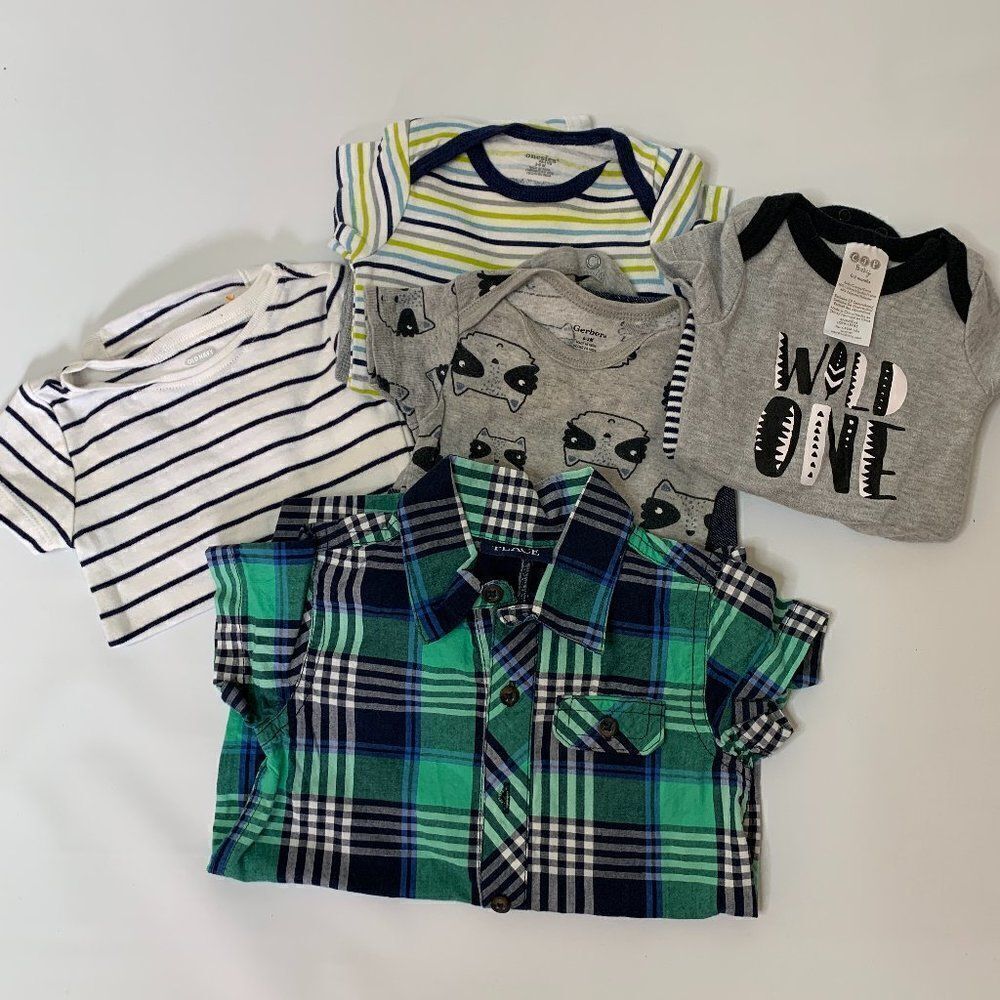 3 month Boy 8 Piece Stripe Bundle